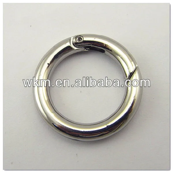 Wholesale custom high quality o-ring buckle open metal rings for bags Round metal o ring