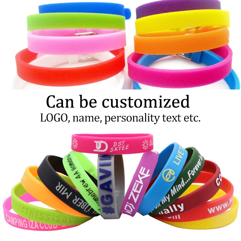 Wholesale 8mm Custom Wristband Bracelets Colorful Silicone Wristband Bracelet For Slide Charms