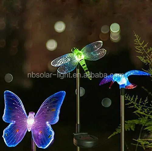 Esky Solar Powered Hummingbird, Butterfly & Dragonfly Garden Stake Light