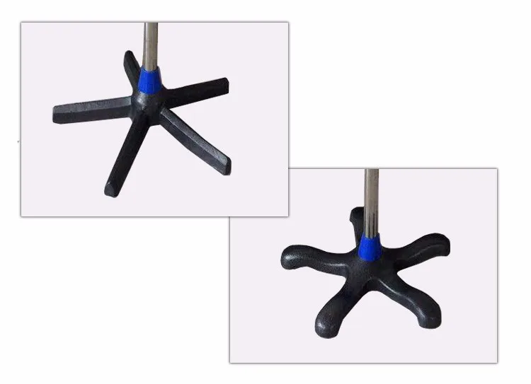 
Hospital furniture 4 hooks stainless steel infushion iv pole stand with five round base wheels 