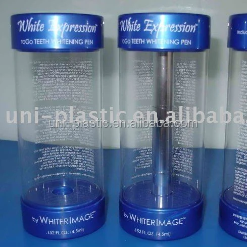 Прозрачная акриловая пластиковая пробирка, упаковочные трубки с винтовой крышкой для зубной ручки