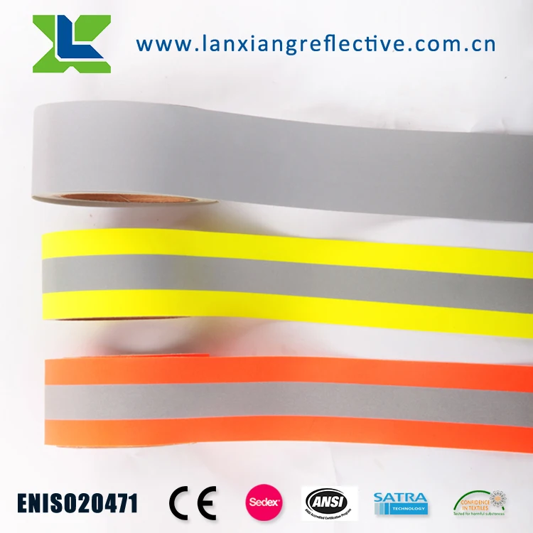 LX202 Wholesale ENISO20471 Cycle Clear 3m Reflective Tape For Clothing