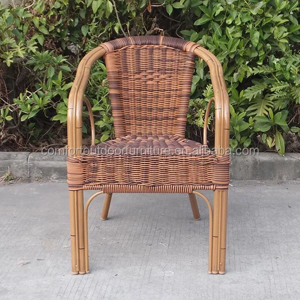 Natural Bamboo Look Finish Rattan Chair Bamboo Chair