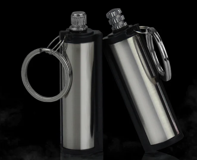 Camping Survival Flint Match Fire Starter Circular type Stainless Steel waterproof Strike