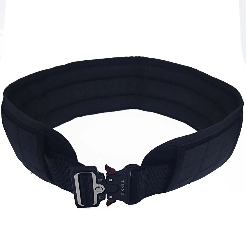 Hunting Shooting Tactical Gear 1000D High Density Nylon Padded Combat Waist Molle Belts with Quick release metal buckle