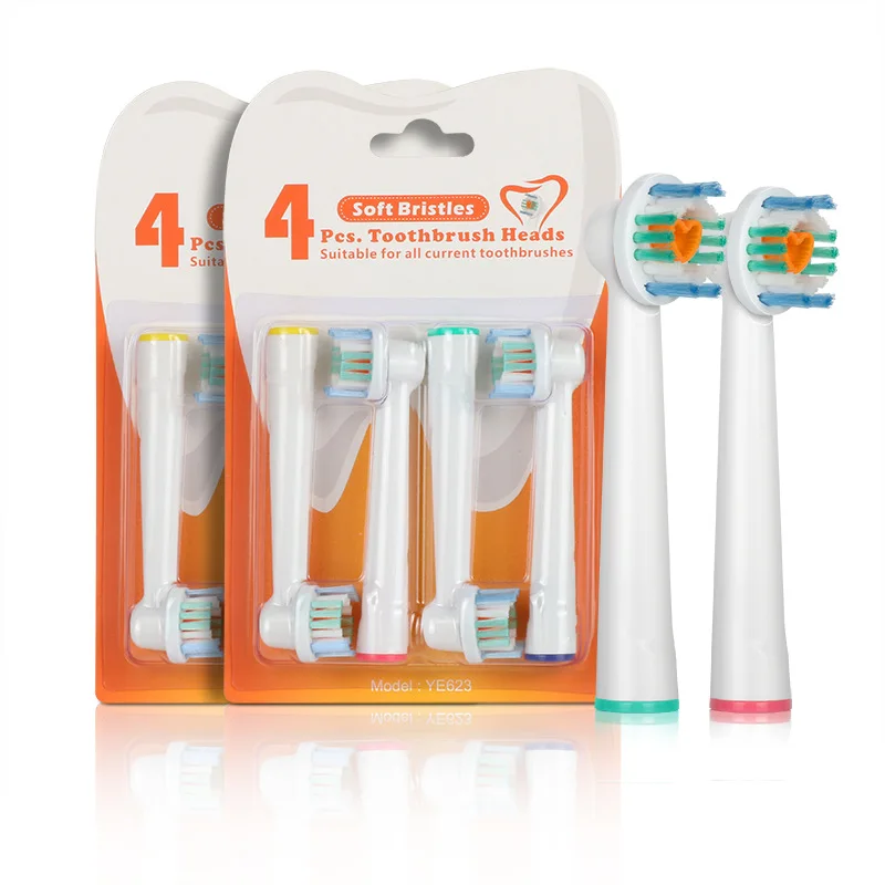 2019 патентованный дизайн, головки для электрической зубной щетки YE623, 4 головки для зубной щетки по заводской цене