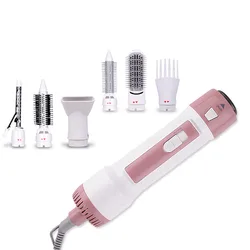 1 Set 220-240V Electric Hair Curling Irons 1200W Styler Hair Blow Dryer Machine Brush Comb Straightener Curler Tool Hair Styling