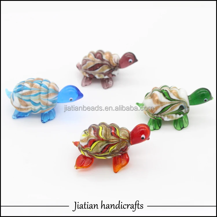 
Lampwork murano glass turtle cute glass animal figurine for decoration 