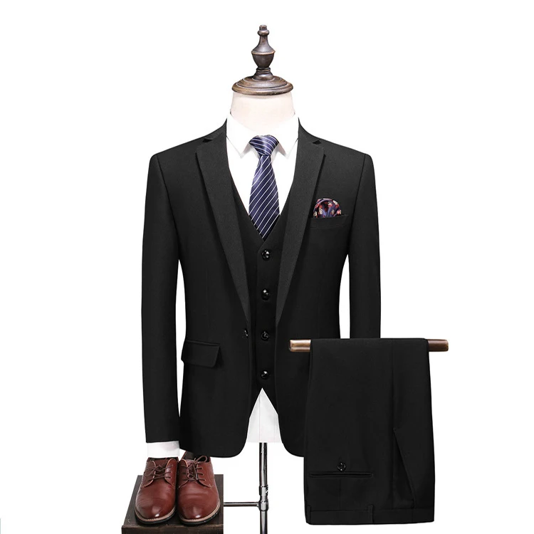 Black Suit Men New Design Modern Slim Fit Custom Blazer Price Top Brand Men Suit