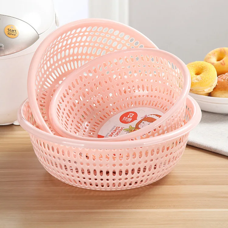 Plastic Round Washing Basket,Fruit Vegetable Plastic  storage Basket Kitchen storage basket