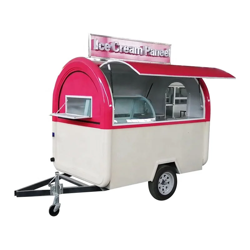 Лучшая цена, мобильный круглый трейлер для еды, тележка для хот-догов на продажу