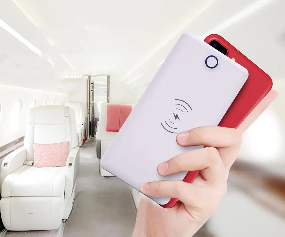 Wireless Power Bank 20000 mAh Fast Charge Portable Charger External Battery Pack with Built-in Flashlight