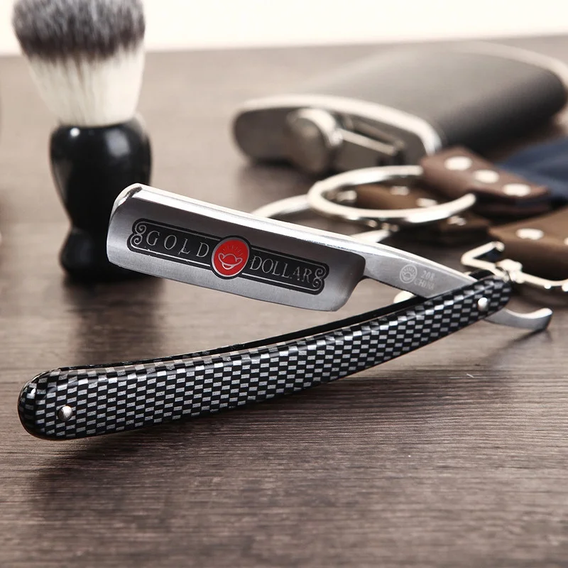 Cut Throat Shaving Straight Razor Carbon Steel Barber Sharpen Straight Razor Shave German Safty Shaver Throat Razors ABS Handle