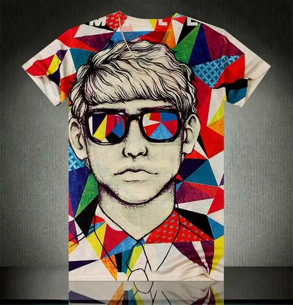 China Factory Wholesale Price Men Colorful 3d Printed t-shirt