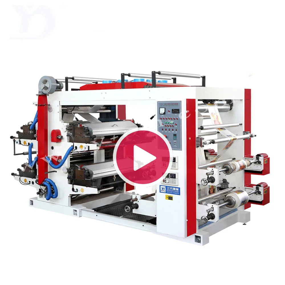 Есть видео (YT-41200) 4 цвета полностью автоматическая машина для выдувания пластиковой пленки для пластиковых пакетов