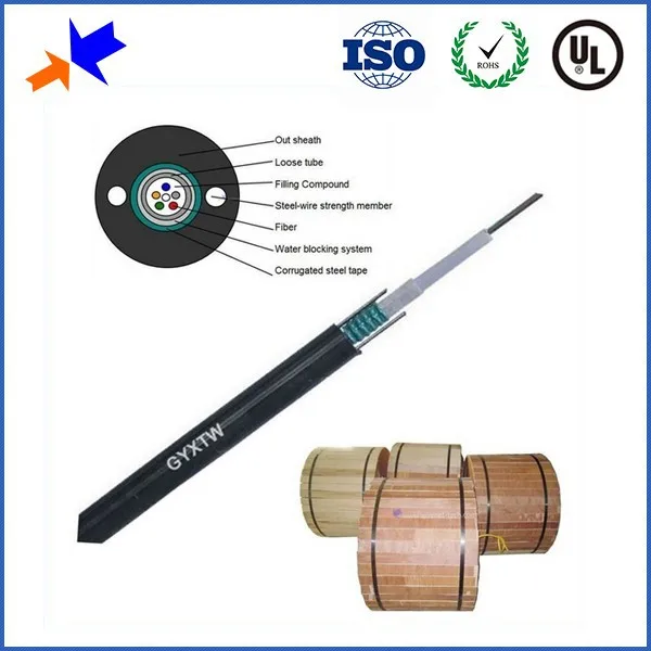 Gyxtw подземных открытый бронированный 12 ядра волоконно-оптического