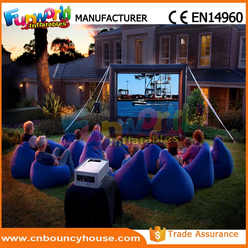 Portable inflatable billboards advertising cinema screen inflatable movie screen