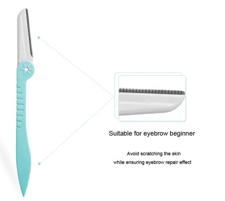 Julong 3pcs/lot Colorful Eyebrow Trimmer Face Razors Permanent Makeup Eyebrow Razor