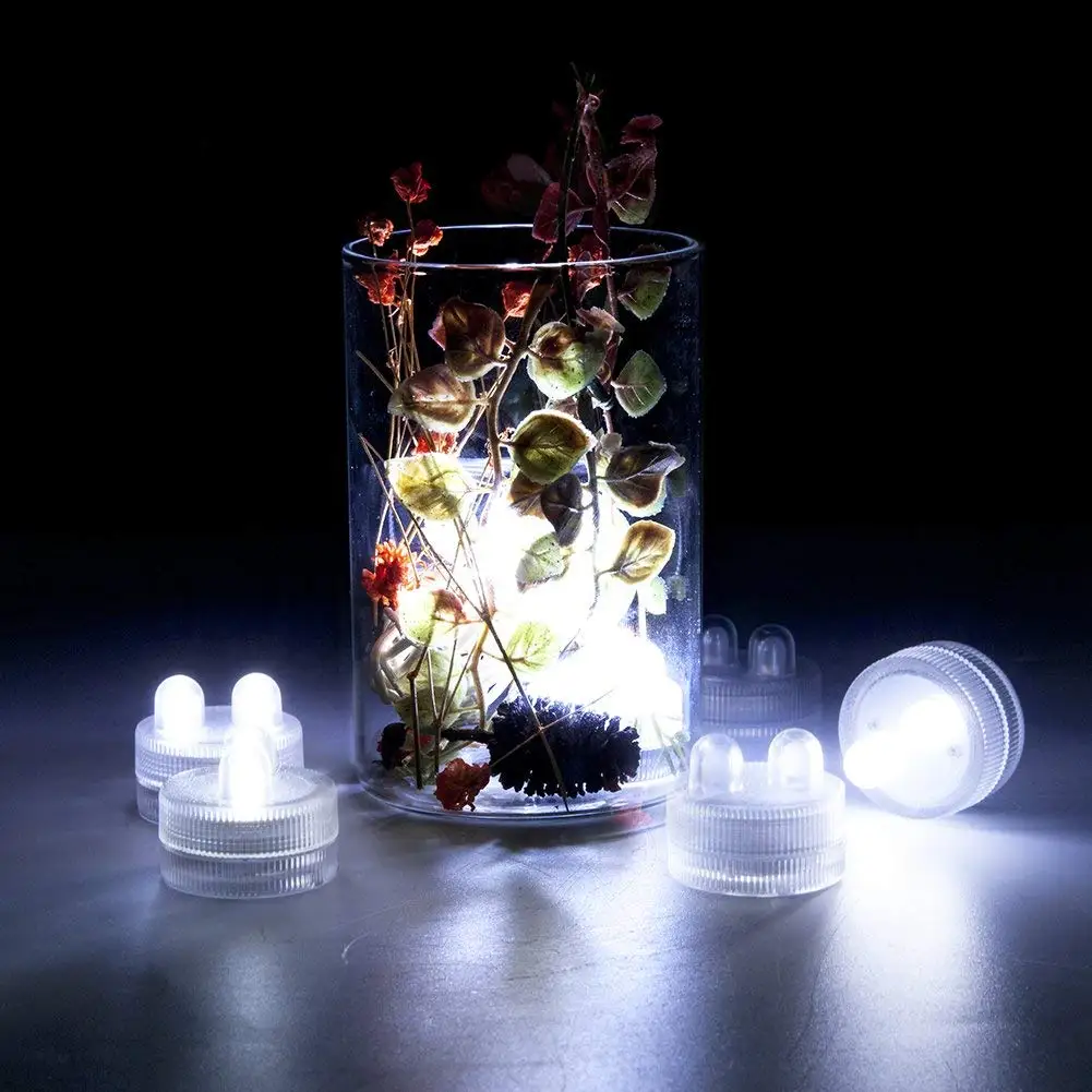 Romantic Battery Waterproof Submersible LED Tealight Electronic Candles Light for Wedding Party Christmas Valentine Decoration