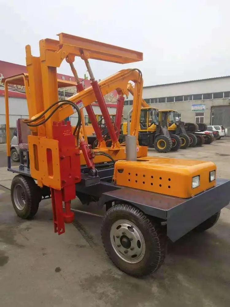 Guardrail Installation Equipment Truck Mounted Pile Driver for Sale