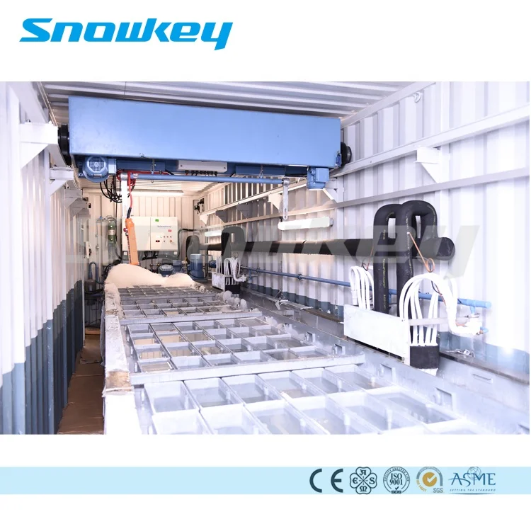 
Snowkey 10 ton Containerized Brine Block Ice Maker Machine for Ghana 