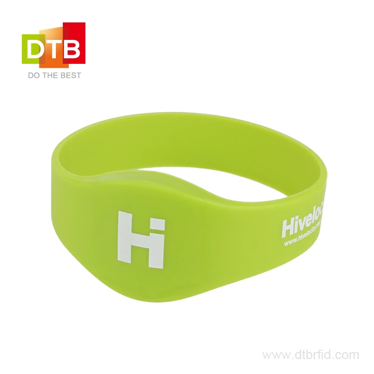 DTB 13.56Mhz NFC Cashless payment Mifare DESFire Silicone Wristband