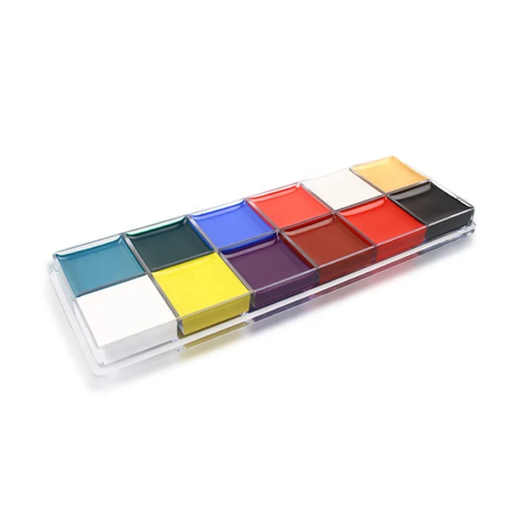 
12 Colors Professional Camouflage Makeup Face Paint For Face Painting 