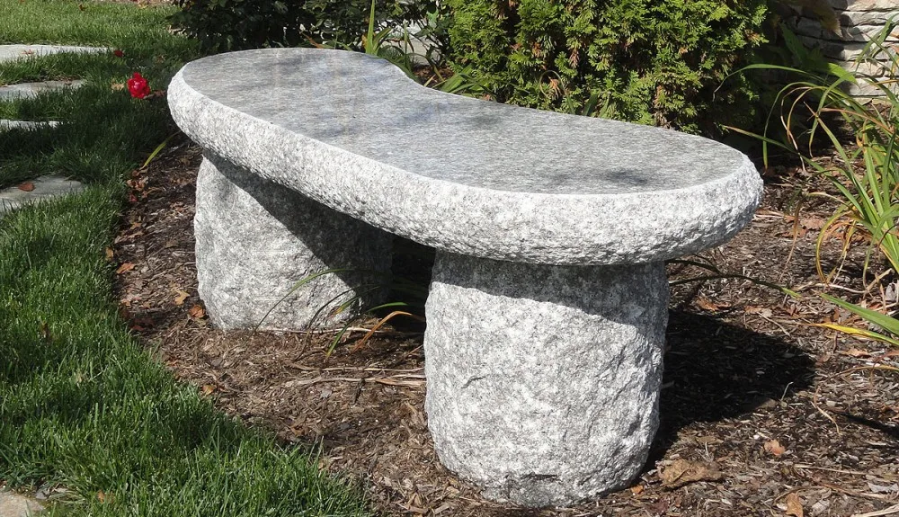 Landscape garden granite stone park bench chair factory price