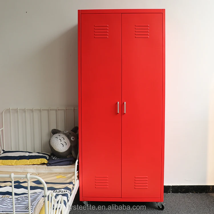 RED color employee lockers small storage lockers for kids bedrooms