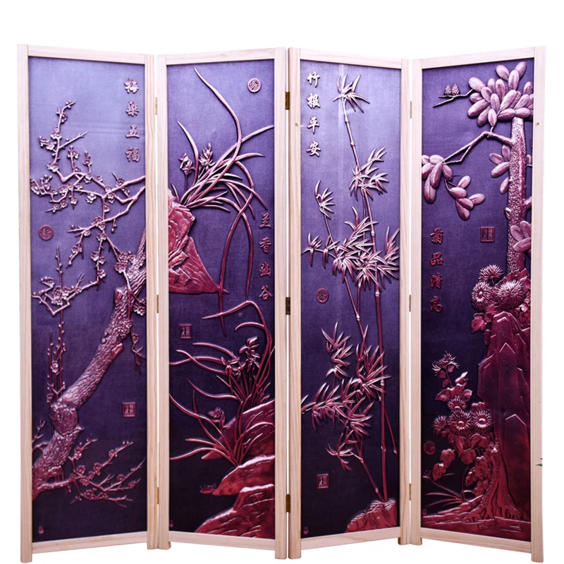 
Customized banquet hall folding room dividers partitions of solid wood screens 