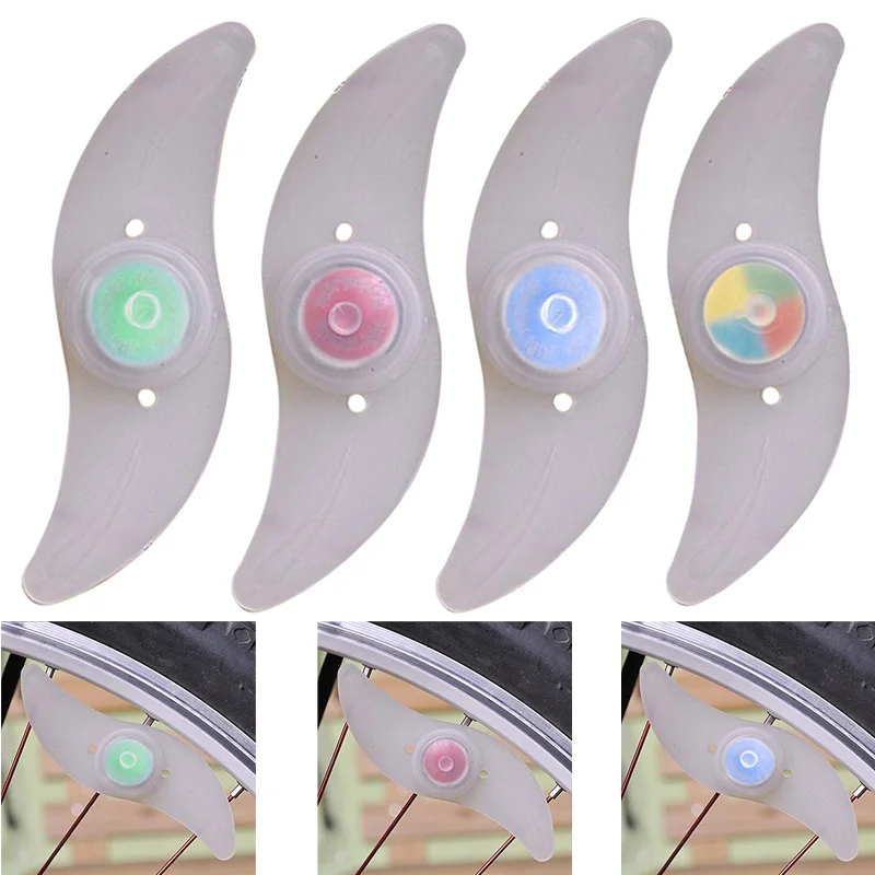 Colorful Leaf Shaped LED Bicycle Wheel Tire Lamp off Road Cycling Hiking Safety Caution Warning Led Decorative Bike Wheel Light