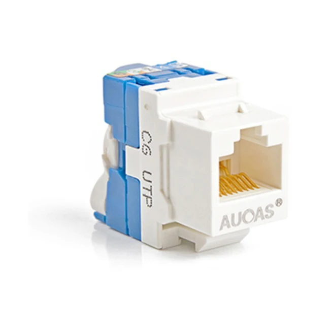 Cat6 UTP RJ45 Rotate Tool-less Keystone Jack Connector Module