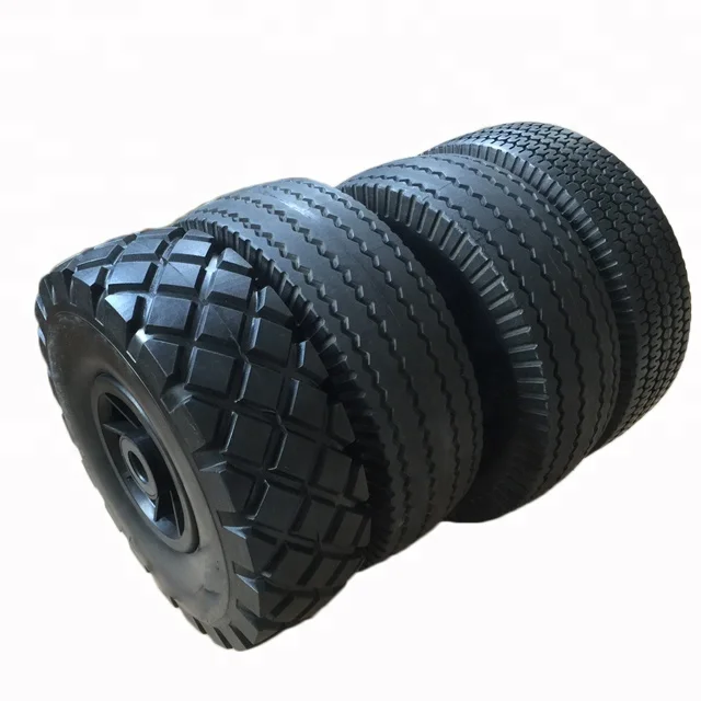 
4.10/3.50-4 China Manufacturer PU Foam Wheel Barrow Airless Tire For Sale 