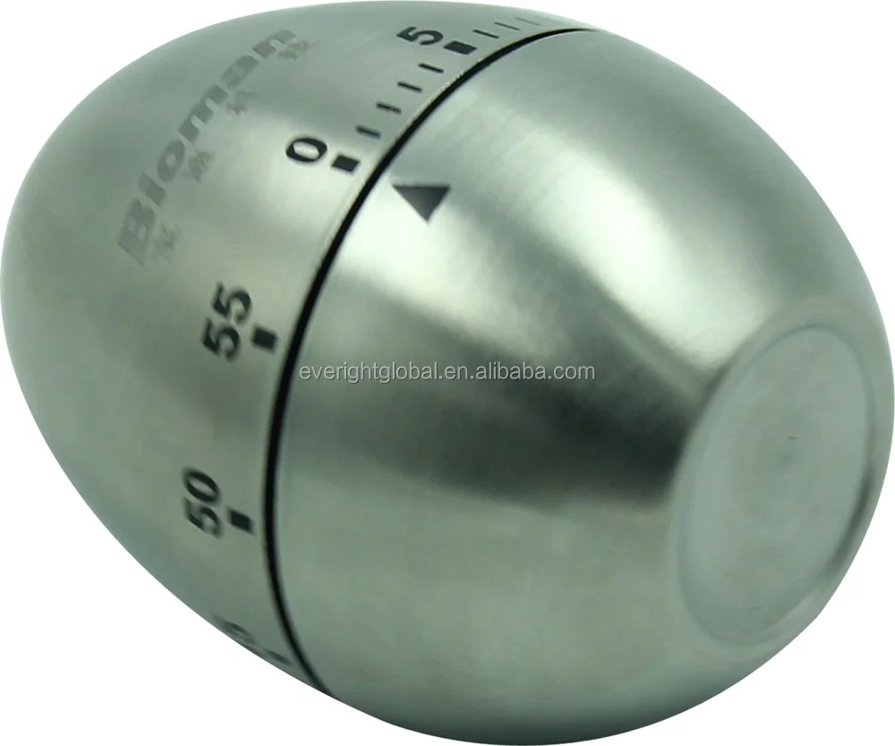 
T0136 High Quality low MOQ Metal egg shape kitchen timer with custom logo as promotion gift 