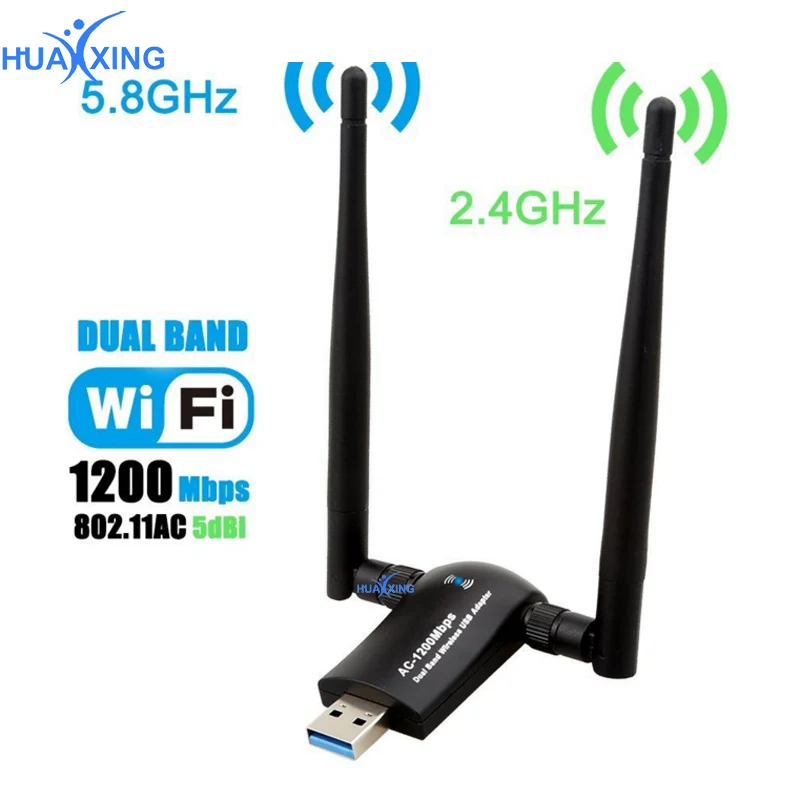 Usb Wifi адаптер 1200 Мбит/с Techkey 3 0 ключ 802 11 Ac беспроводной сетевой с двухдиапазонным 2 4 ГГц/300 + 5