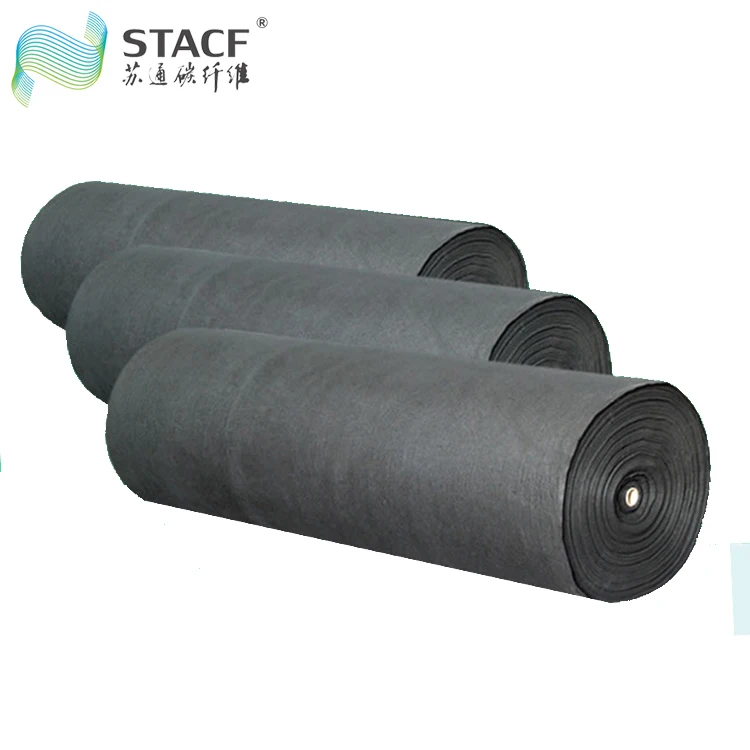High quality machine grade 5mm Activated Carbon Fiber Felt carbon fabric carbon fiber nonwoven fabric for sale