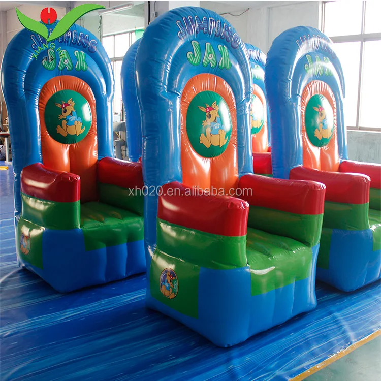 Custom inflatable throne chair Funny party event furniture air sealed durable king chair for birthday party