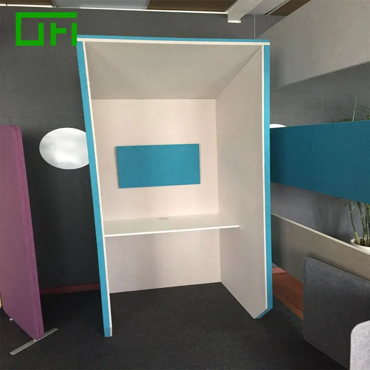Customize Office Phone Booth High Effectively Soundproof PET Polyester Fiber Acoustic Divider Office Cubicle