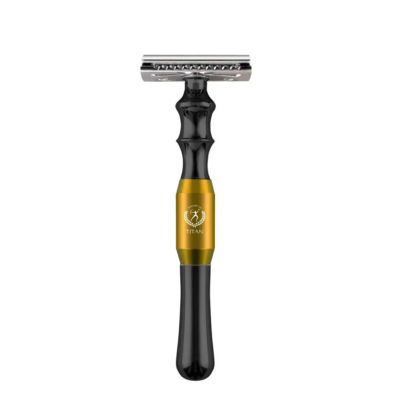 Mens metal handle  twin blade safety disposable shaving razor