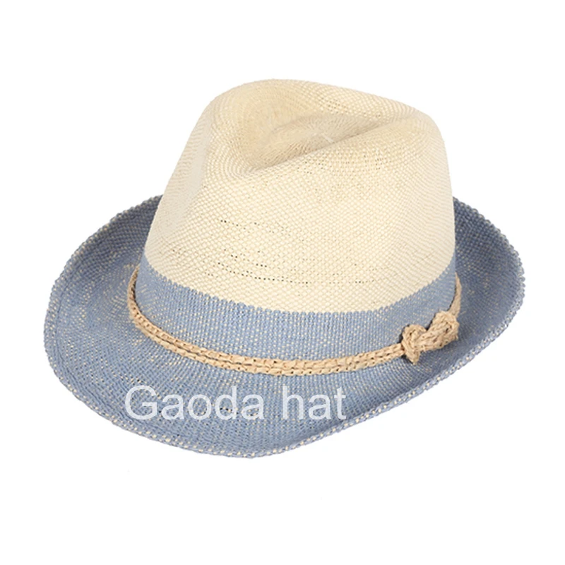 blue fedora wholesale 2 tone hats men and women