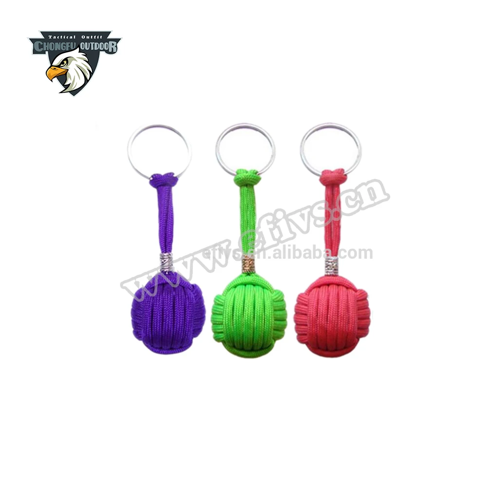 2016 Nanjing Chongfu survival keychain 550 paracord monkey fist for camping outdoor