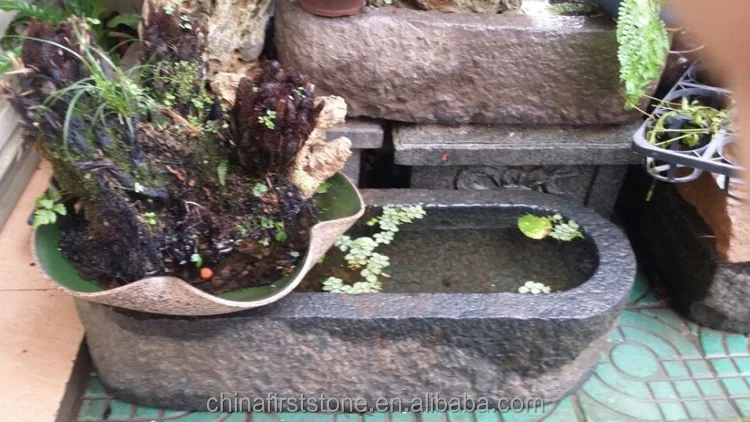Cheap Garden Pot  Antique Big Stone Plant Bowls Old Water Tub