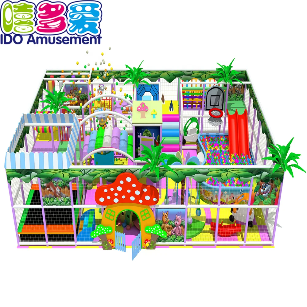 
New design kids play game center Naughty Castle Jungle Gym children park items for baby 