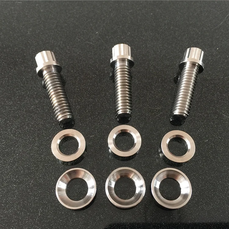 5/16-18 12 Point Flange Head Titanium wheel rim Bolt