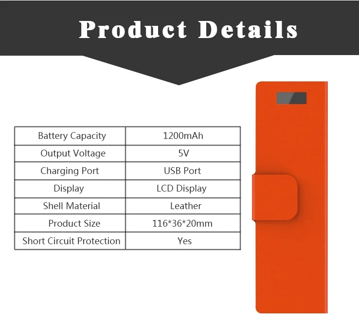 
Travel Charger Power Bank Case for e cig pods battery charger box 