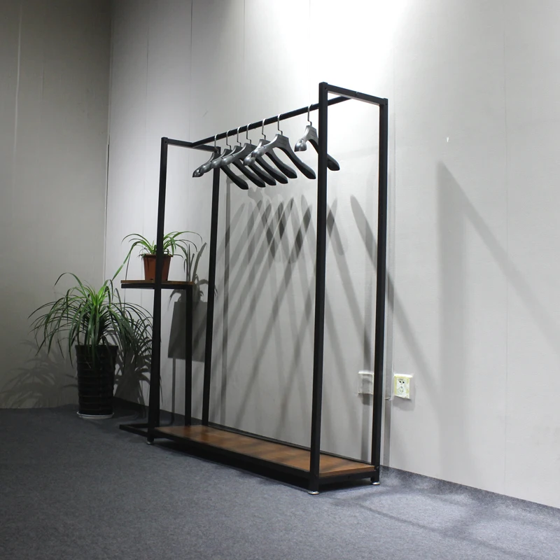 huohua wholesale modern appearance metal garment shop standing clothes rack