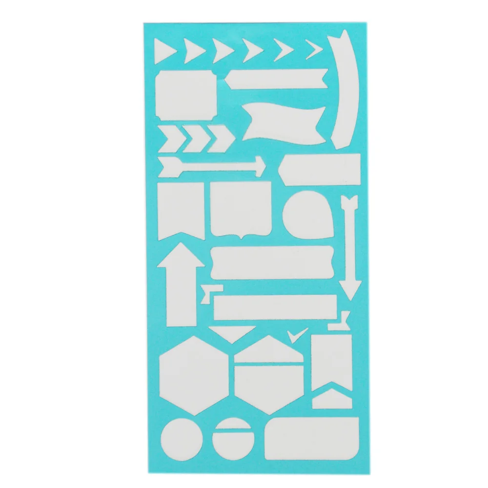 Blue letter alphabet planner stencil for notebook