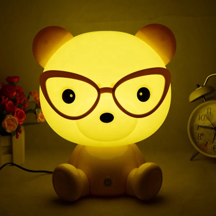 Small size BB bear night light eye protection children bedside lamp