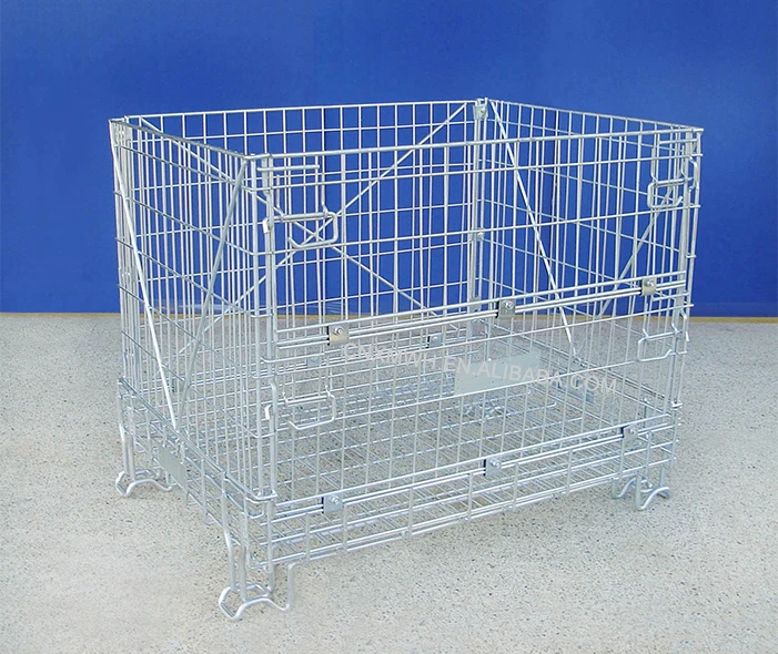 ОЕМ гальванизированная Складная евро бутылки контейнера провода C-3 1200*1000*890 проволочной сетки и Штабелируемая клетка хранения