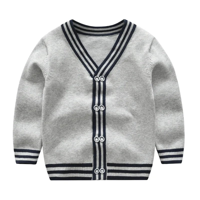 
Autumn winter children V neck double-breasted kids sweater baby knit crochet casual cardigan 